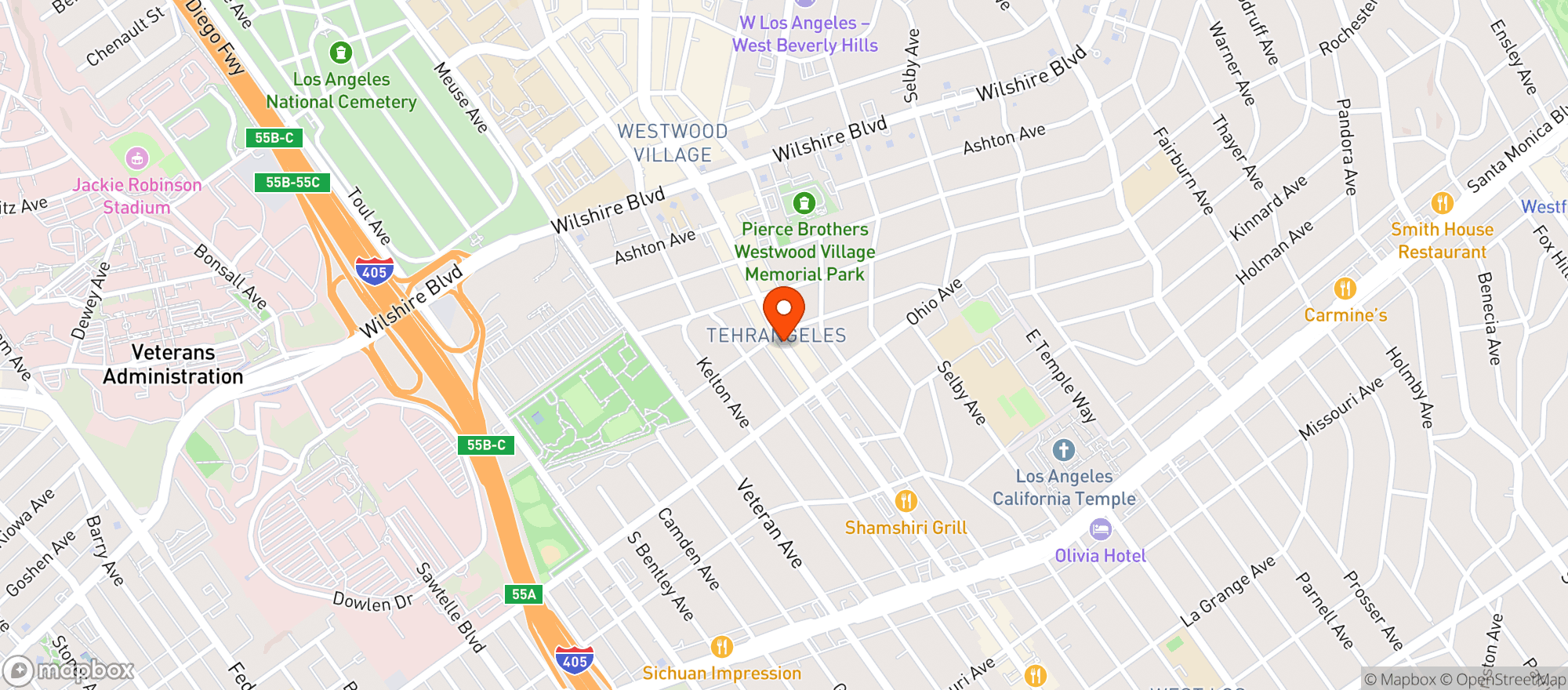 Map showing Sweet Flower Westwood