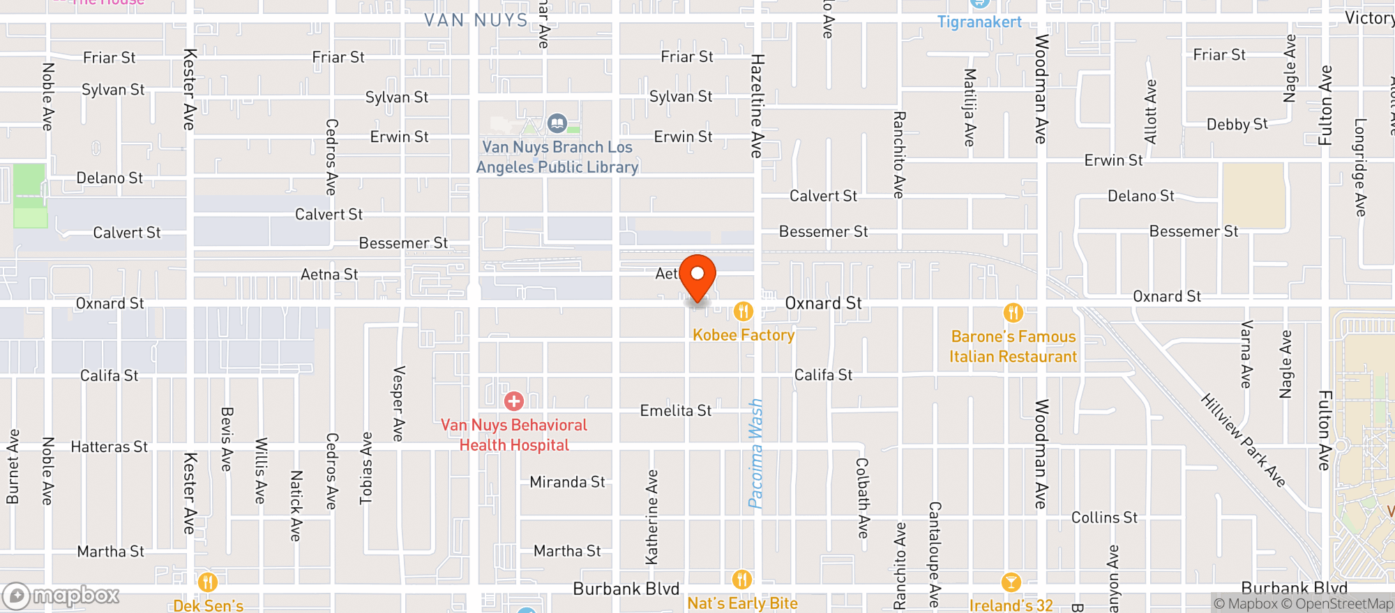 Map showing Georges Liquor & Jr Market
