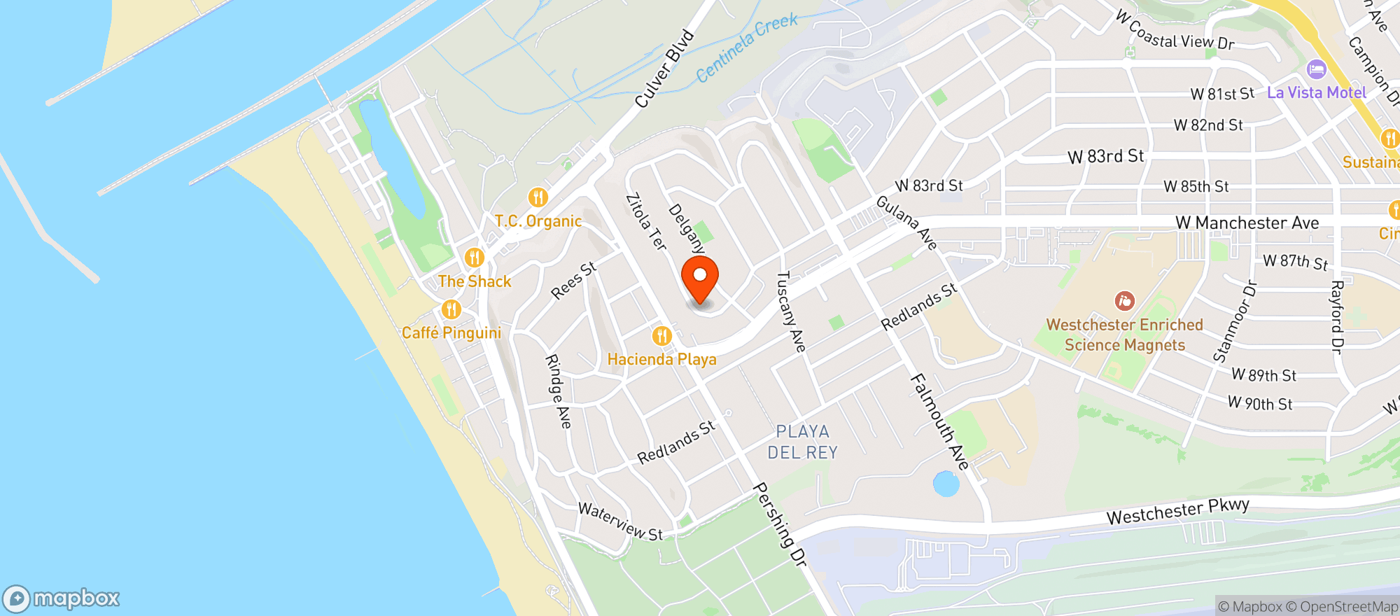 Map showing Playa Del Rey Smoke & Vape - Playa Del Rey