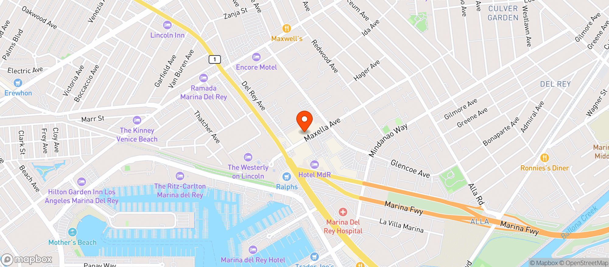 Map showing Gelsons Market