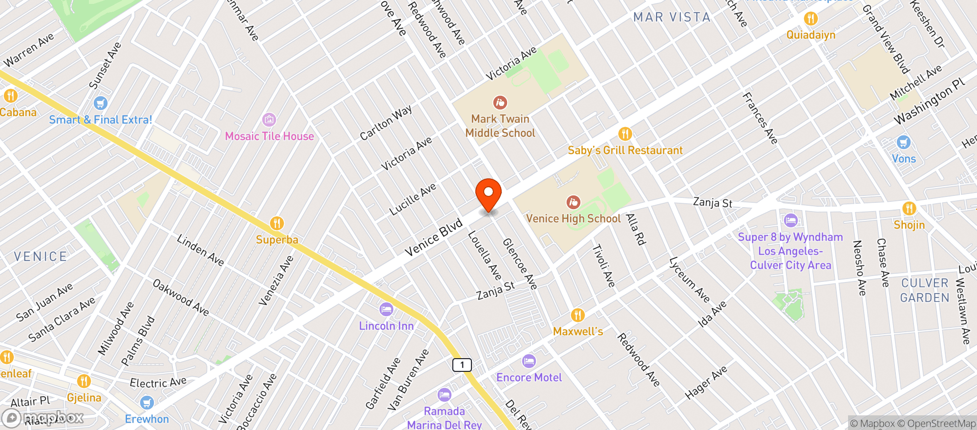Map showing Queen's Market
