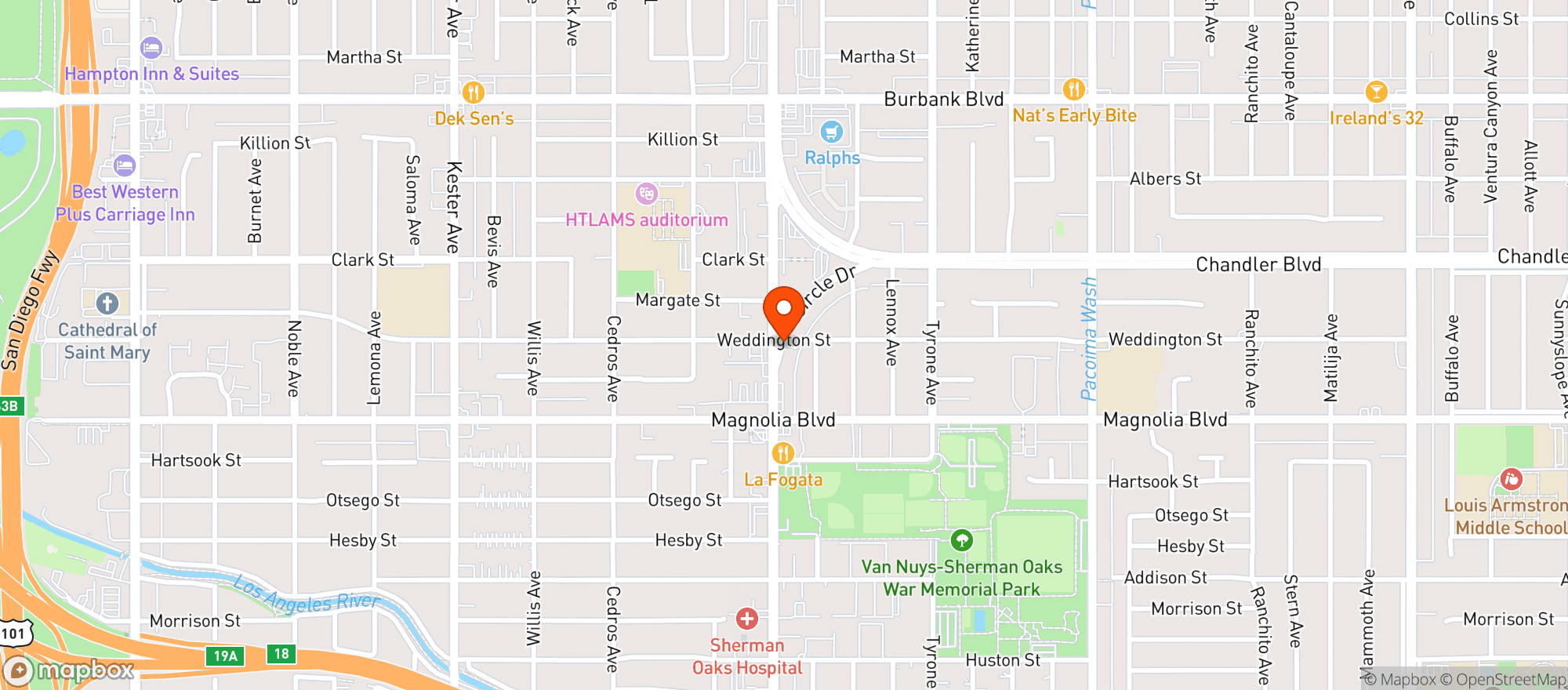 Map showing Off the Charts - Van Nuys
