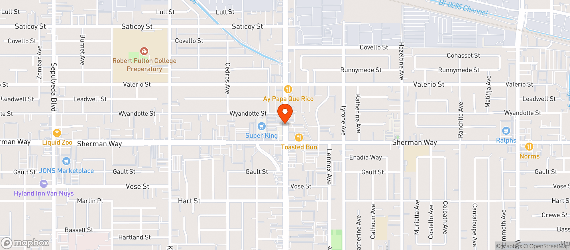 Map showing Super King Market
