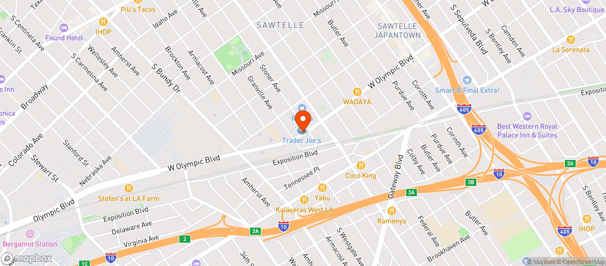 Map showing Trader Joes #215