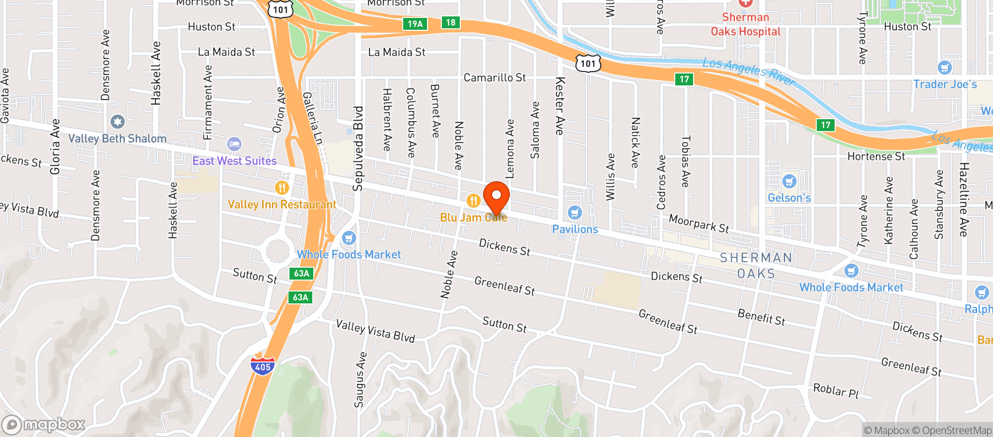 Map showing The Harvest Bar (Sherman Oaks) - Sherman Oaks