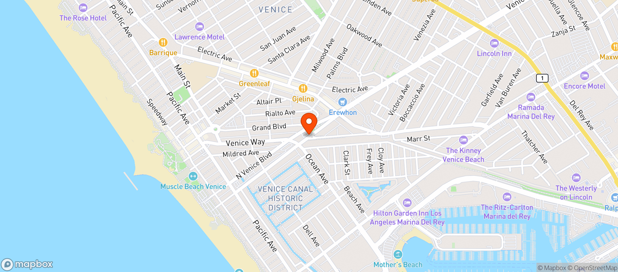 Map showing Erewhon - Venice