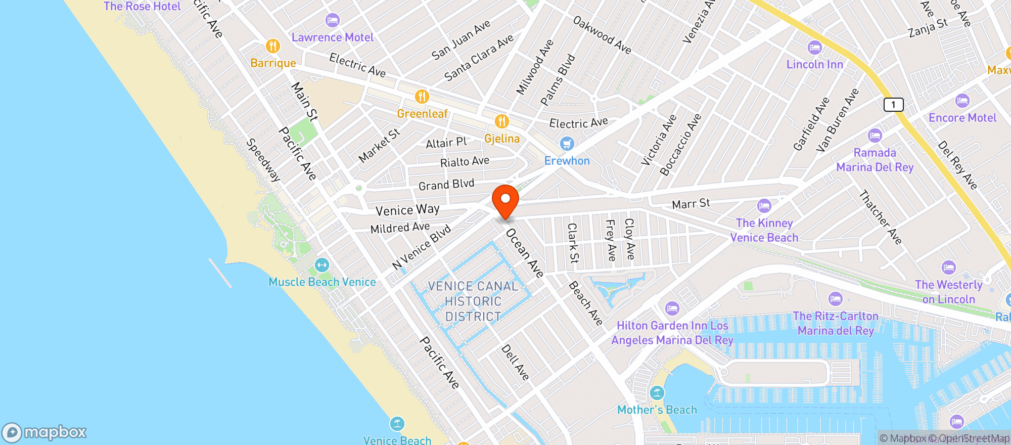 Map showing The Canal Market