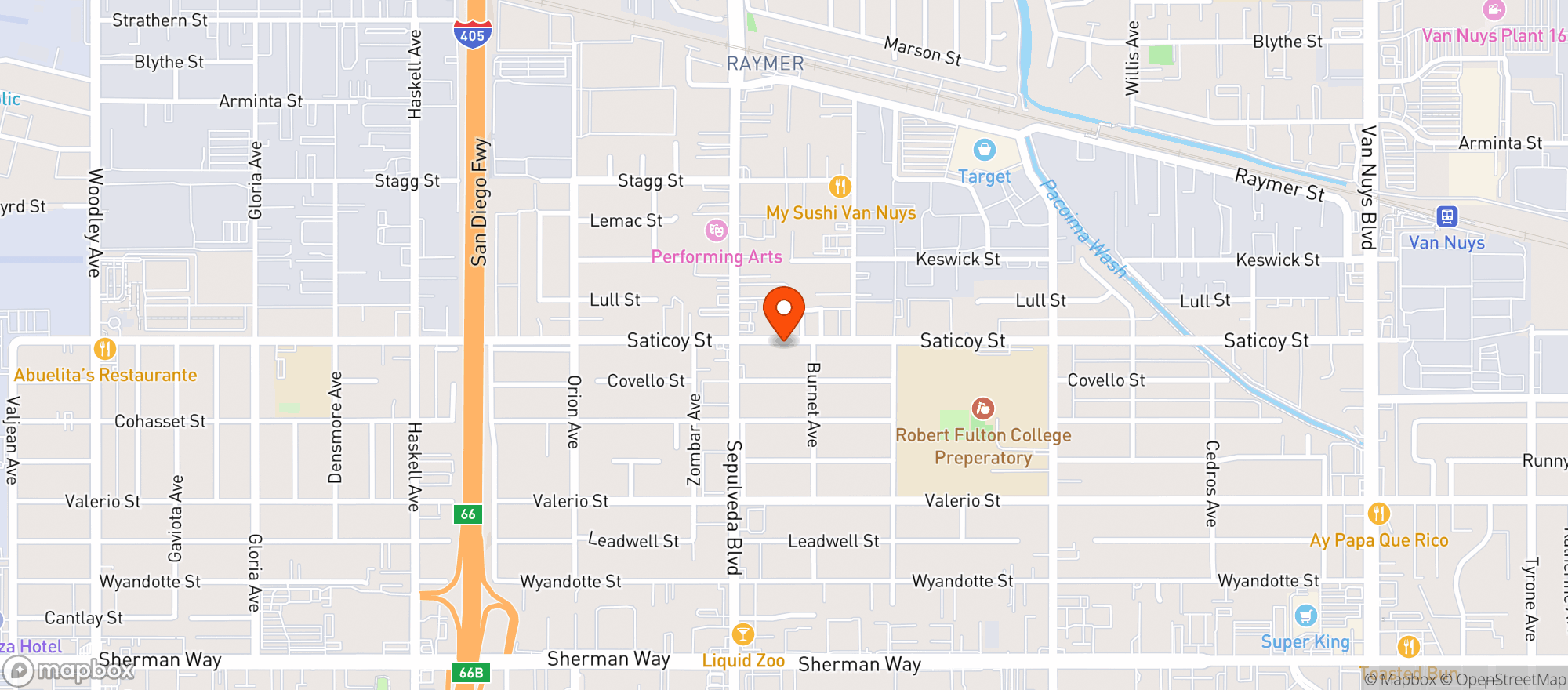 Map showing Saticoy Smoke Shop