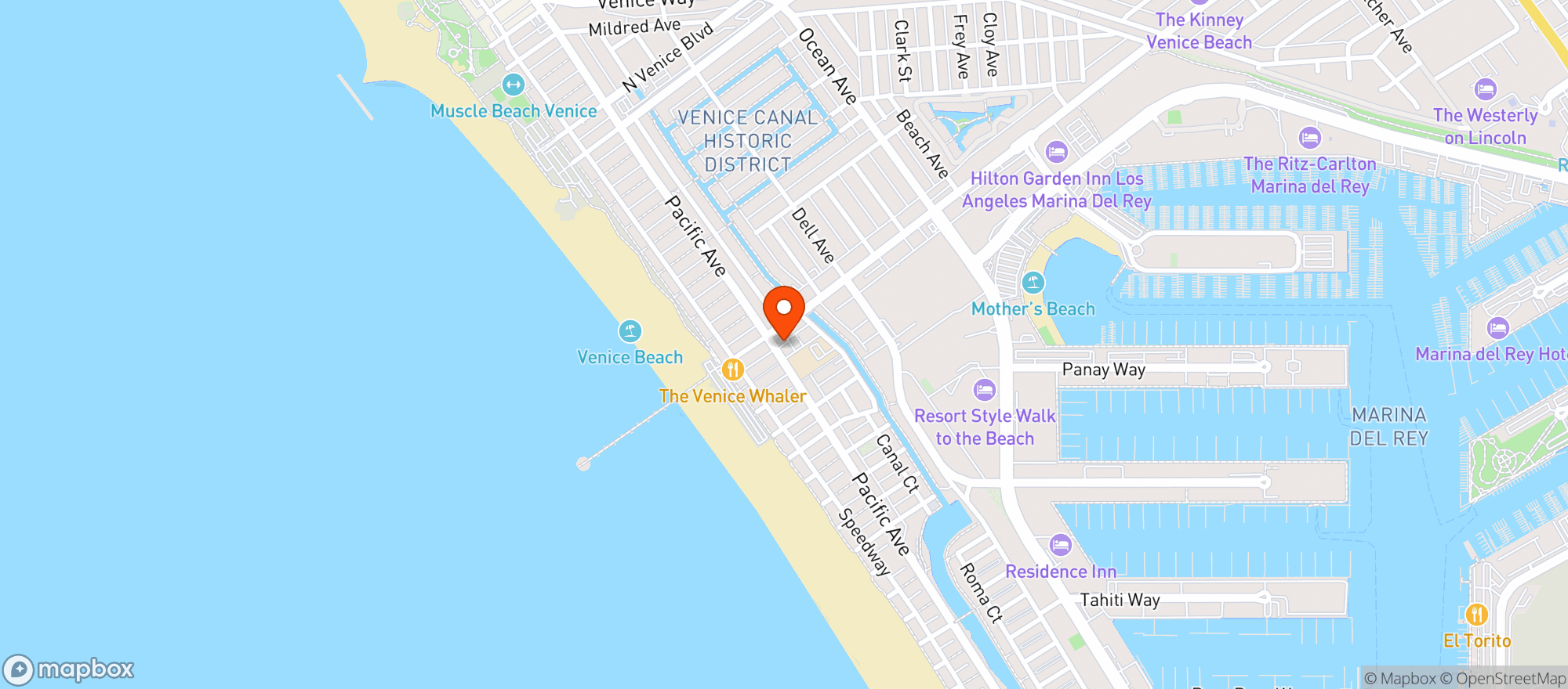 Map showing Bay Market - Marina Del Rey