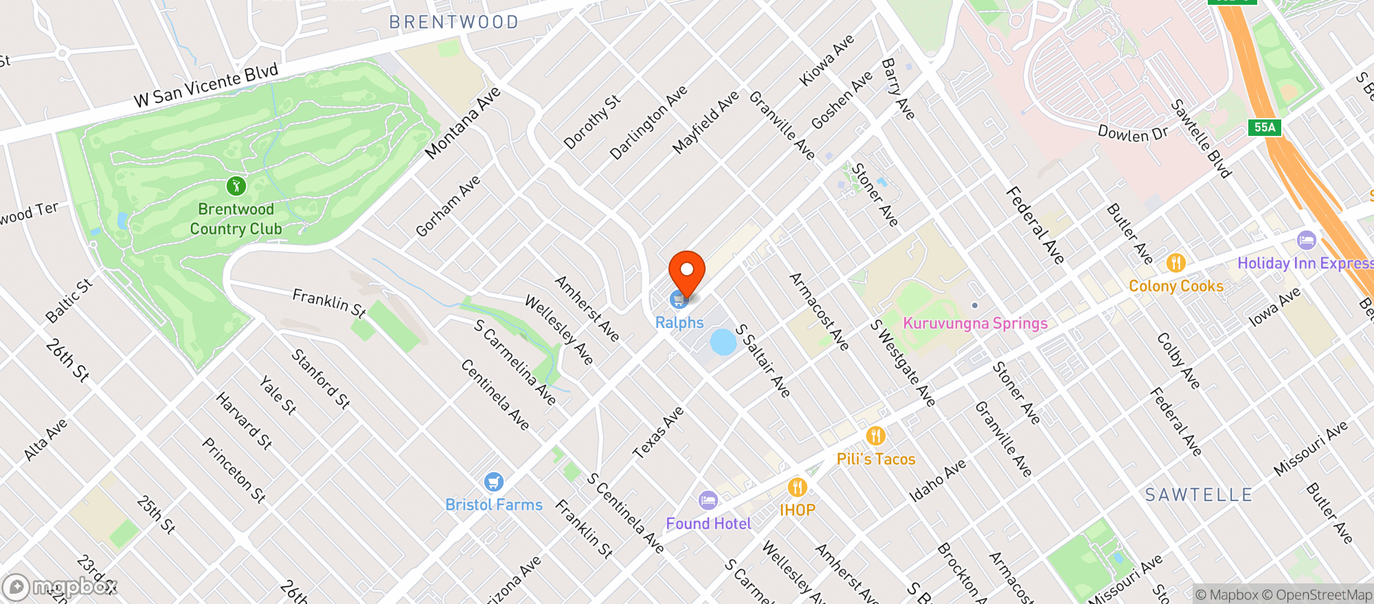 Map showing Ralphs
