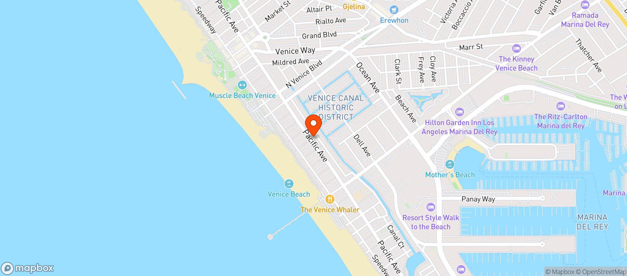 Map showing Xmarket Venice