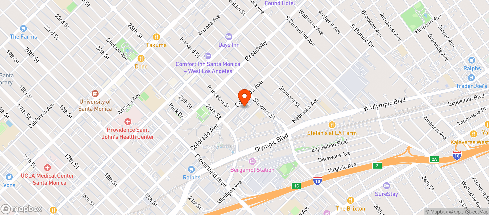 Map showing Tiato of Santa Monica