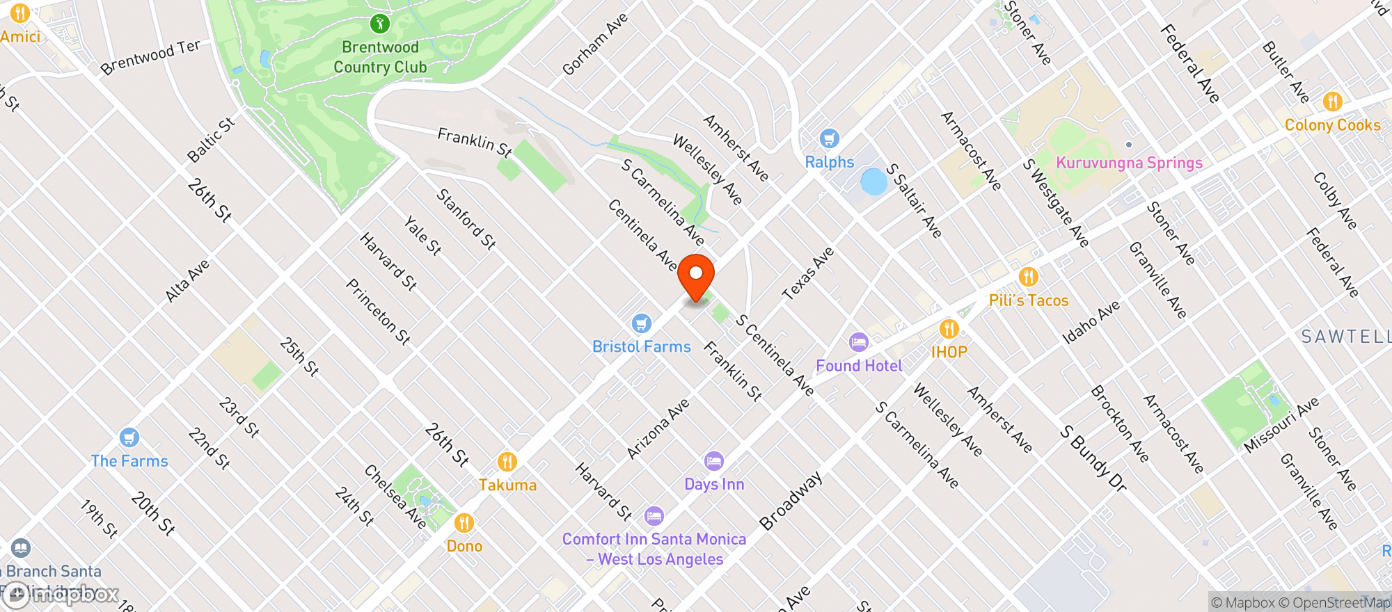 Map showing BevMo