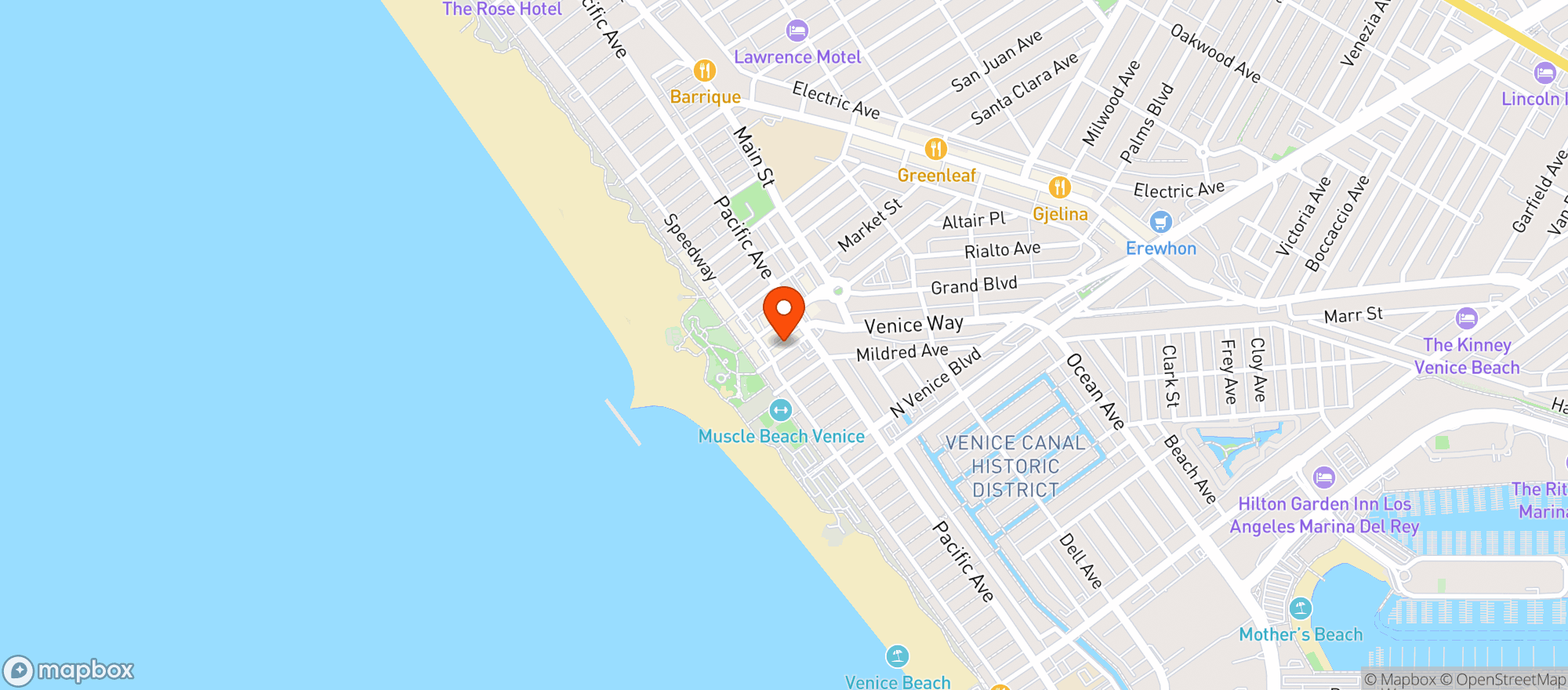 Map showing Hotel Erwin - Kassi Club