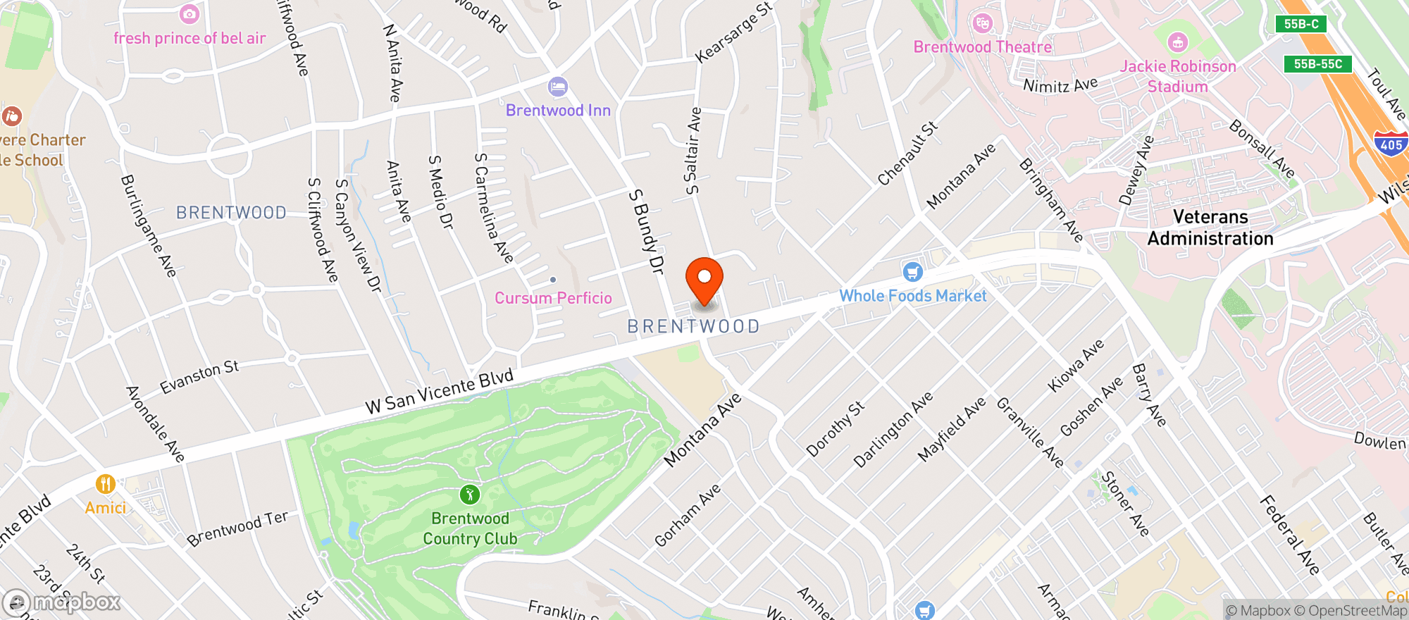 Map showing Vicente Foods