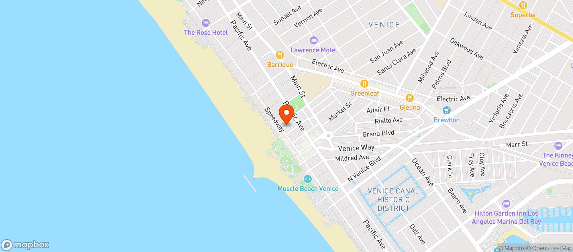 Map showing Venice V Hotel - Venice