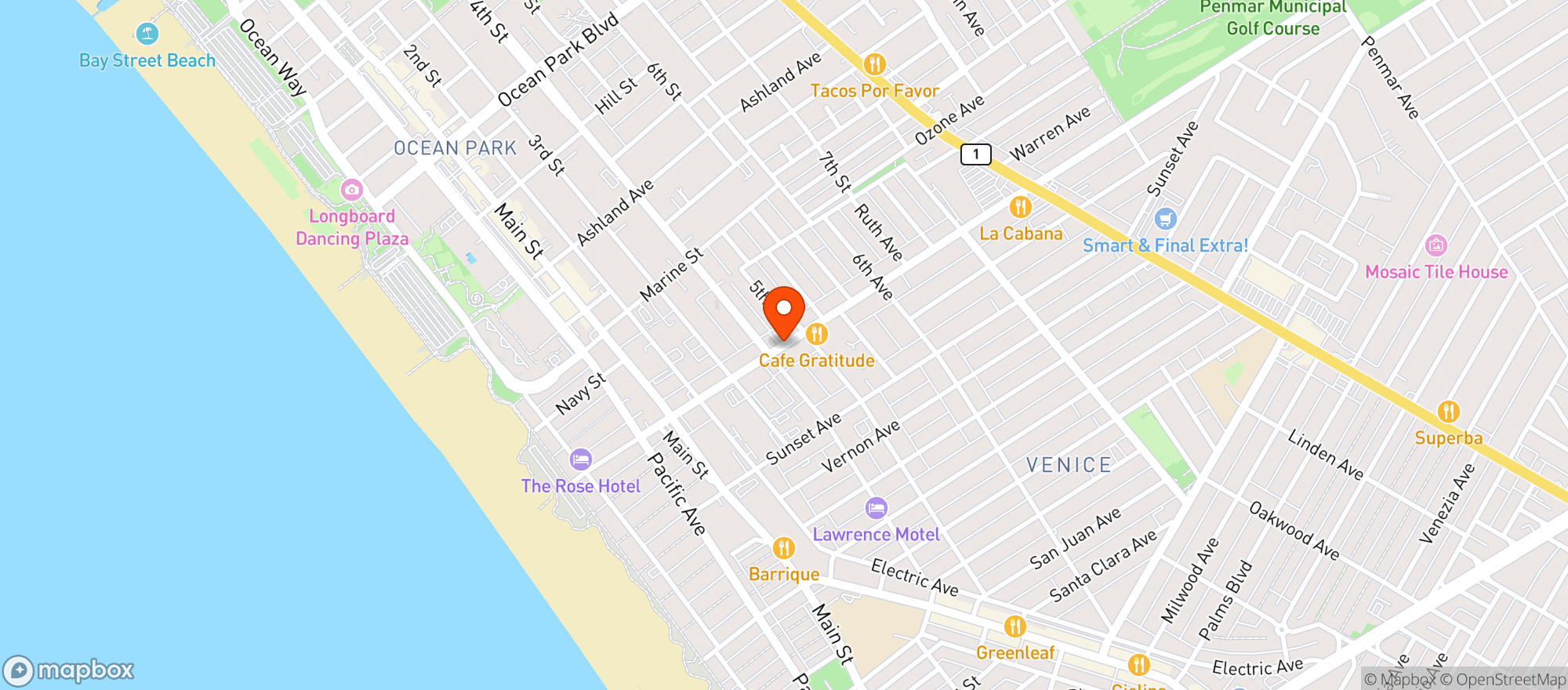 Map showing Rose Collective
