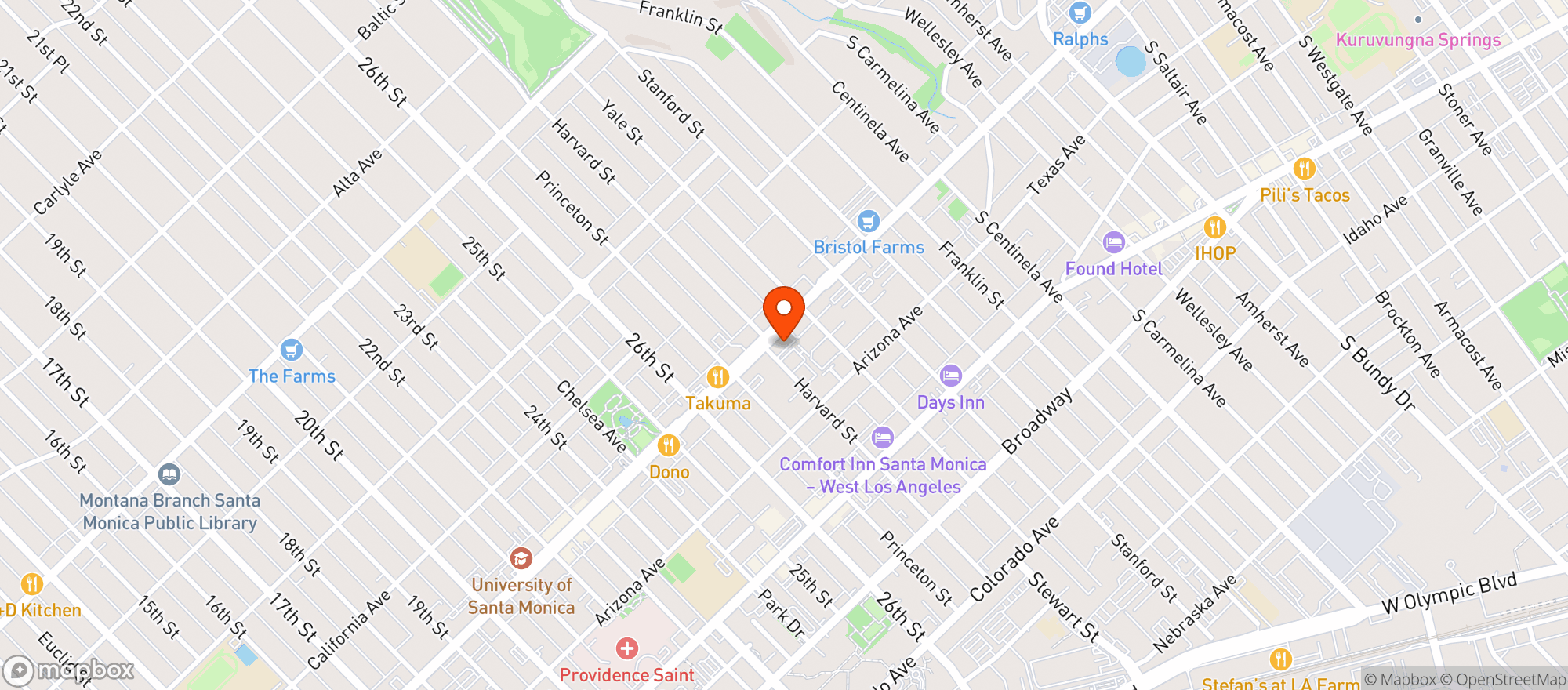 Map showing Erewhon - Santa Monica