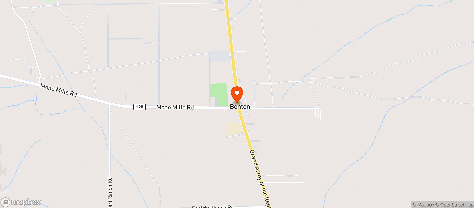 Map showing Benton Paiute Economic Devel - Benton