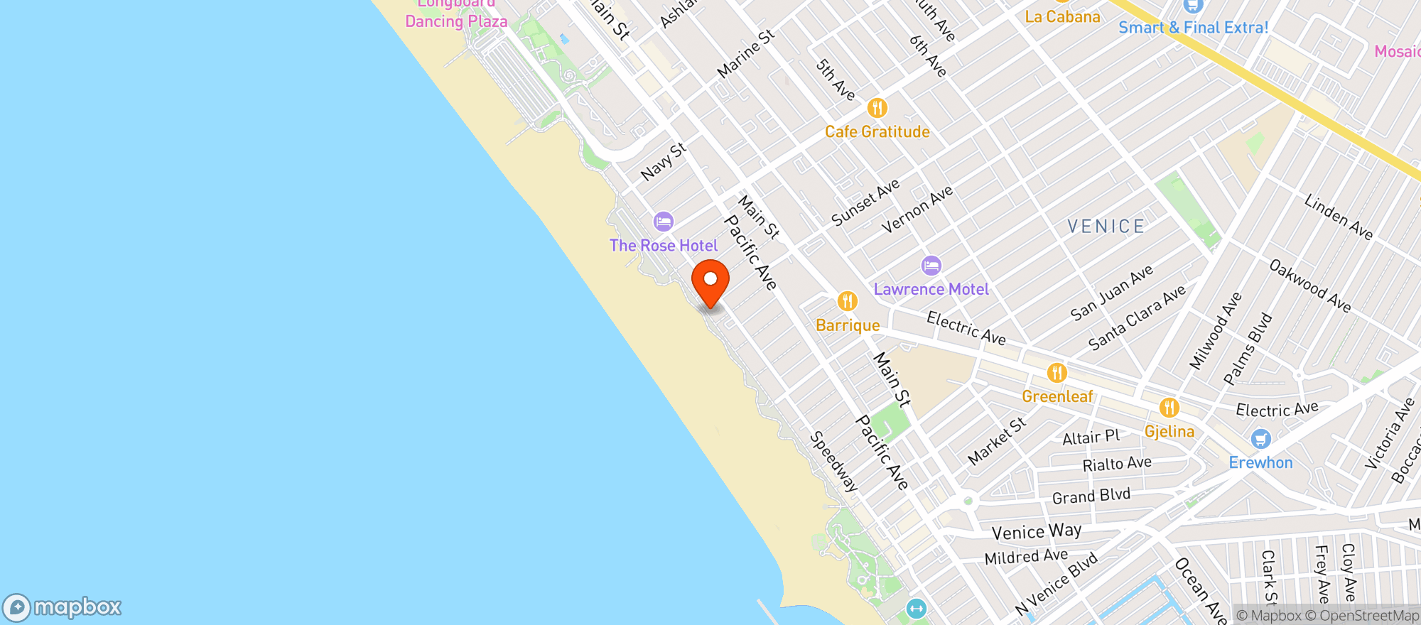 Map showing Sober Curious Social Club