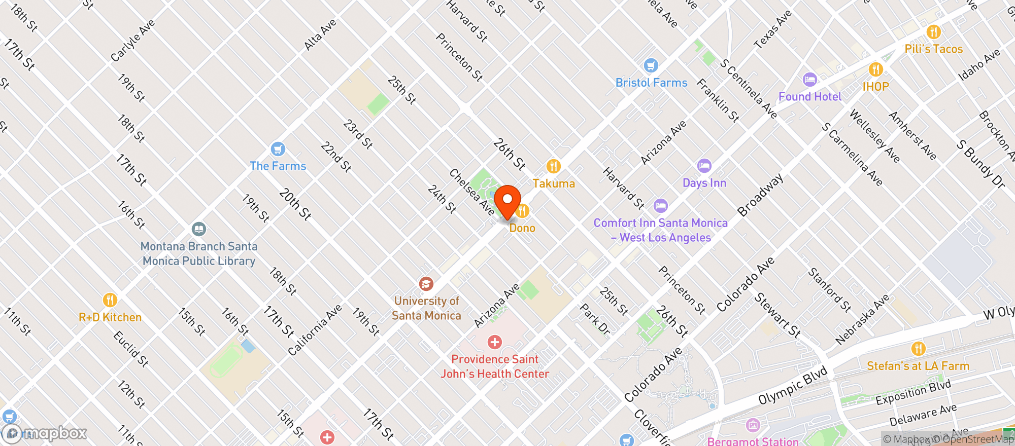 Map showing Fia Restaurant