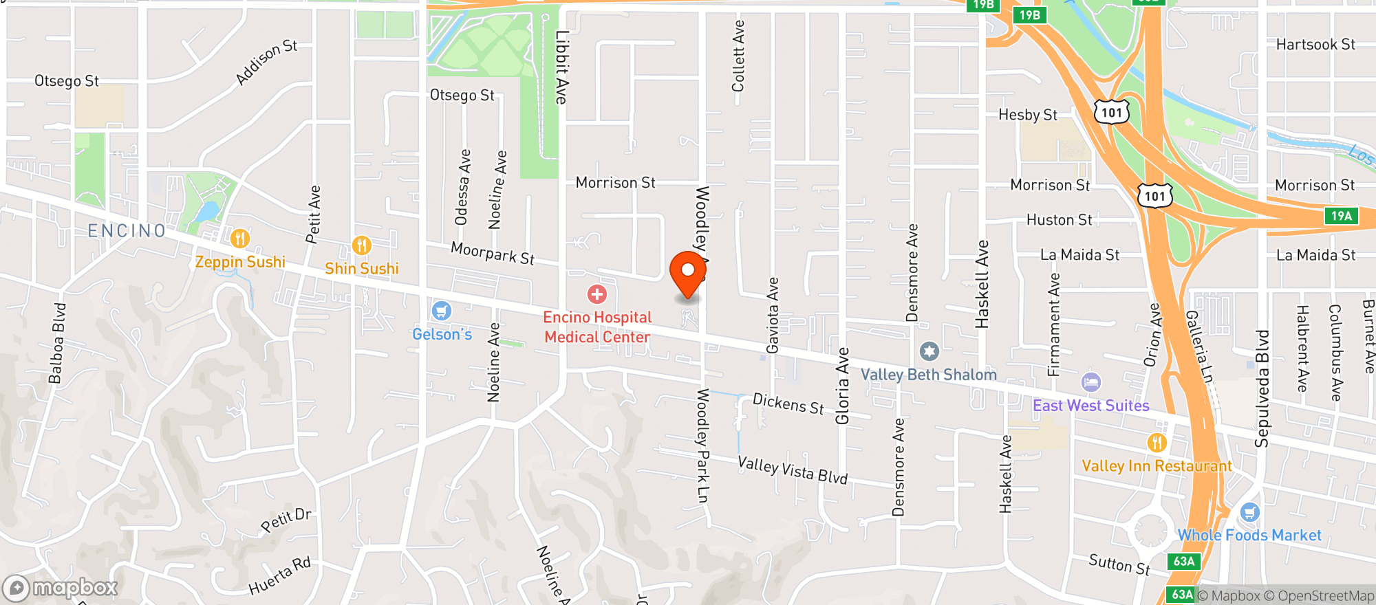 Map showing California Pizza Kitche #27