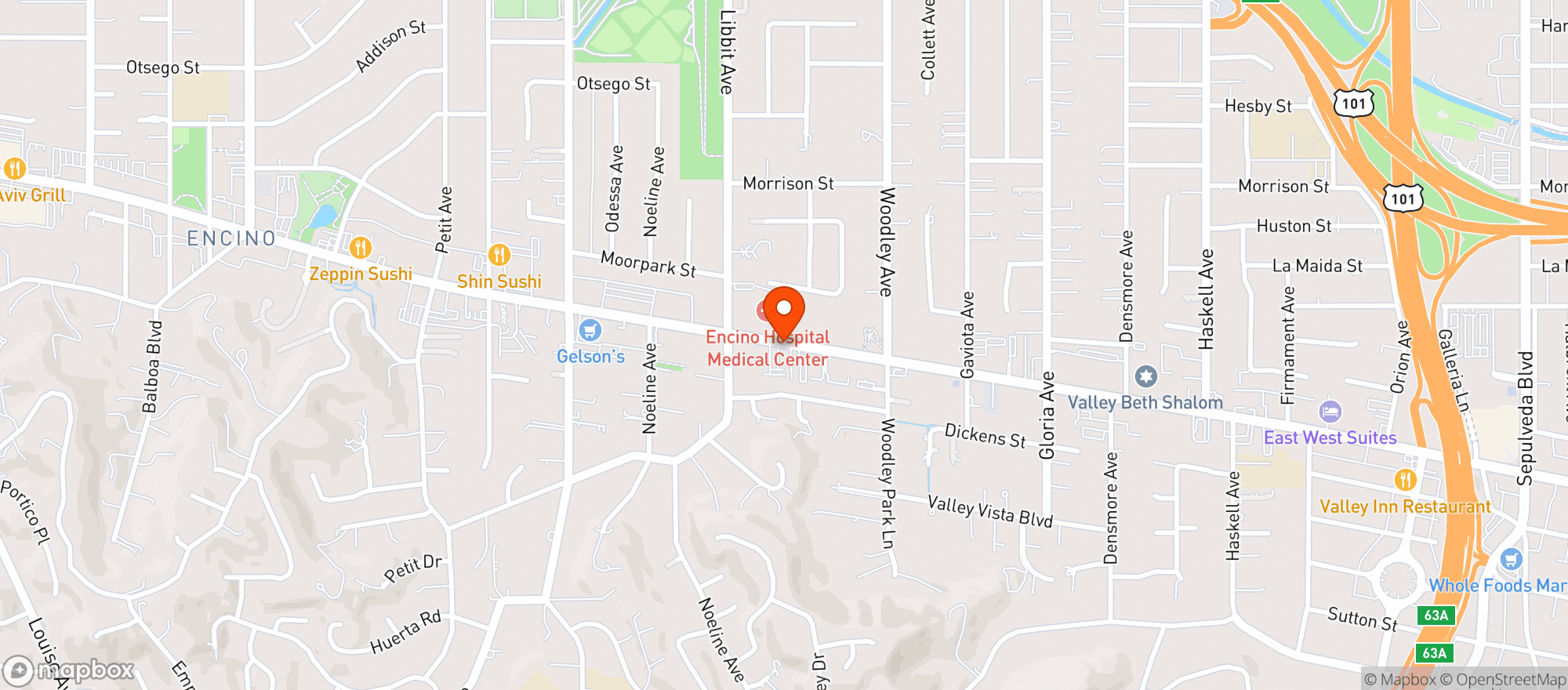 Map showing Benihana #1001