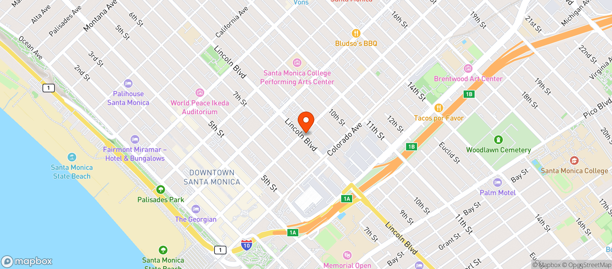 Map showing Bodega Wine Bar