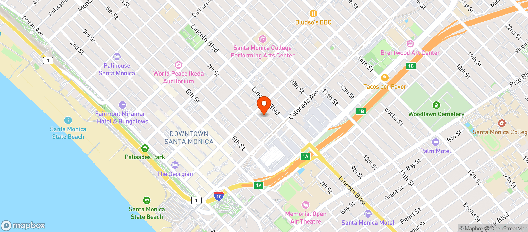 Map showing Vons