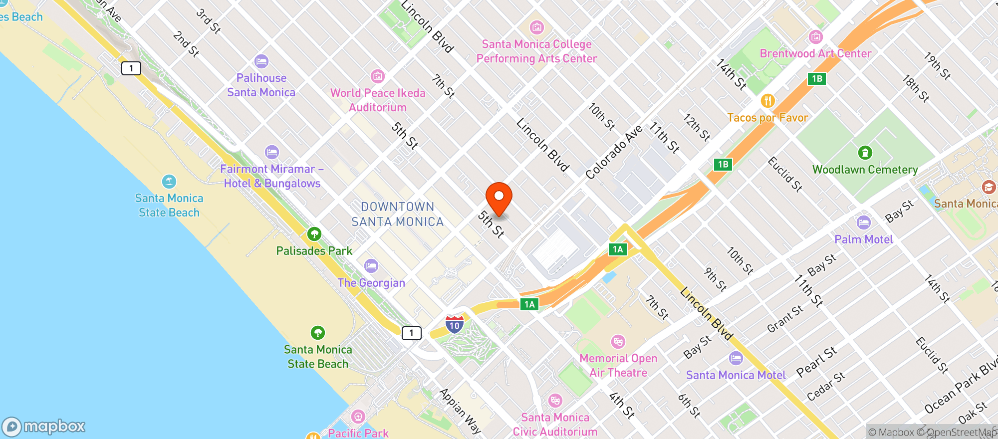 Map showing Trader Joes