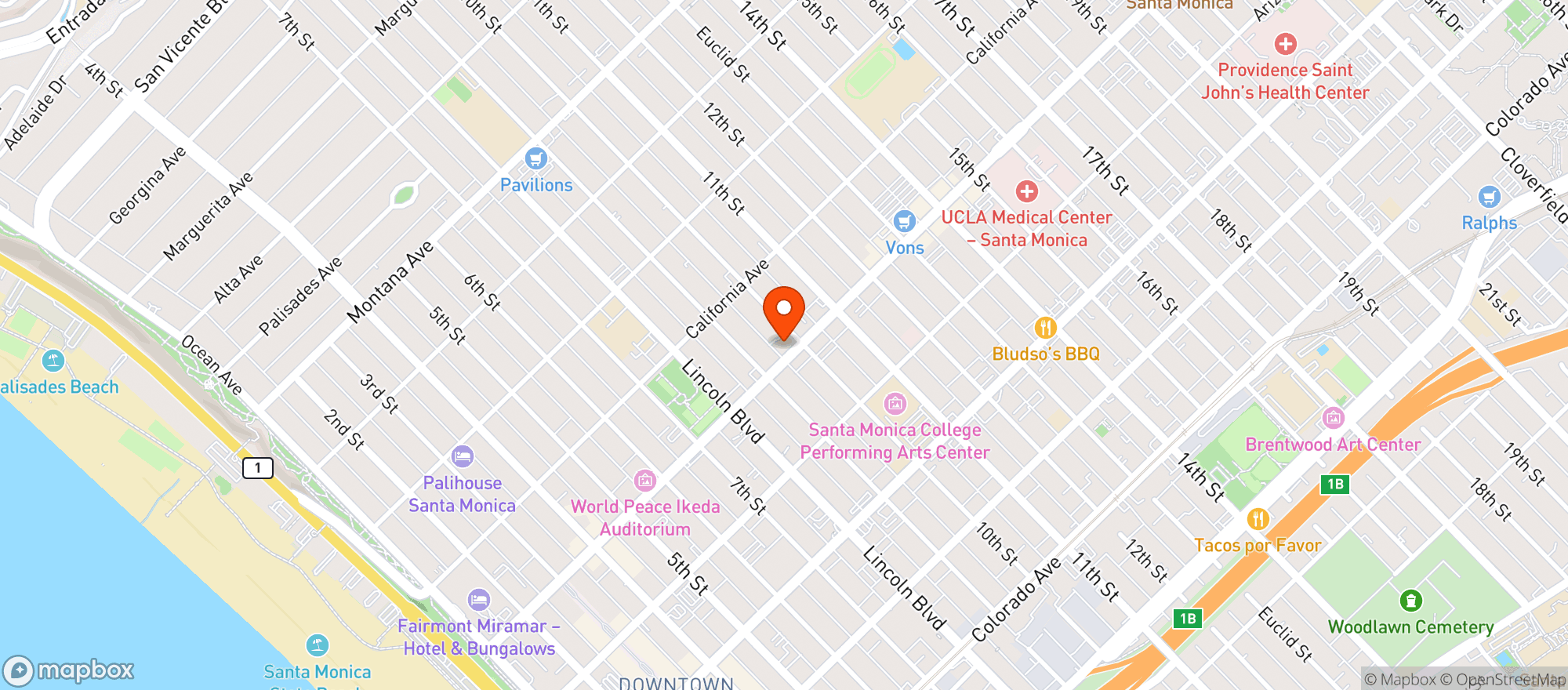 Map showing Local Cannabis Co - Santa Monica