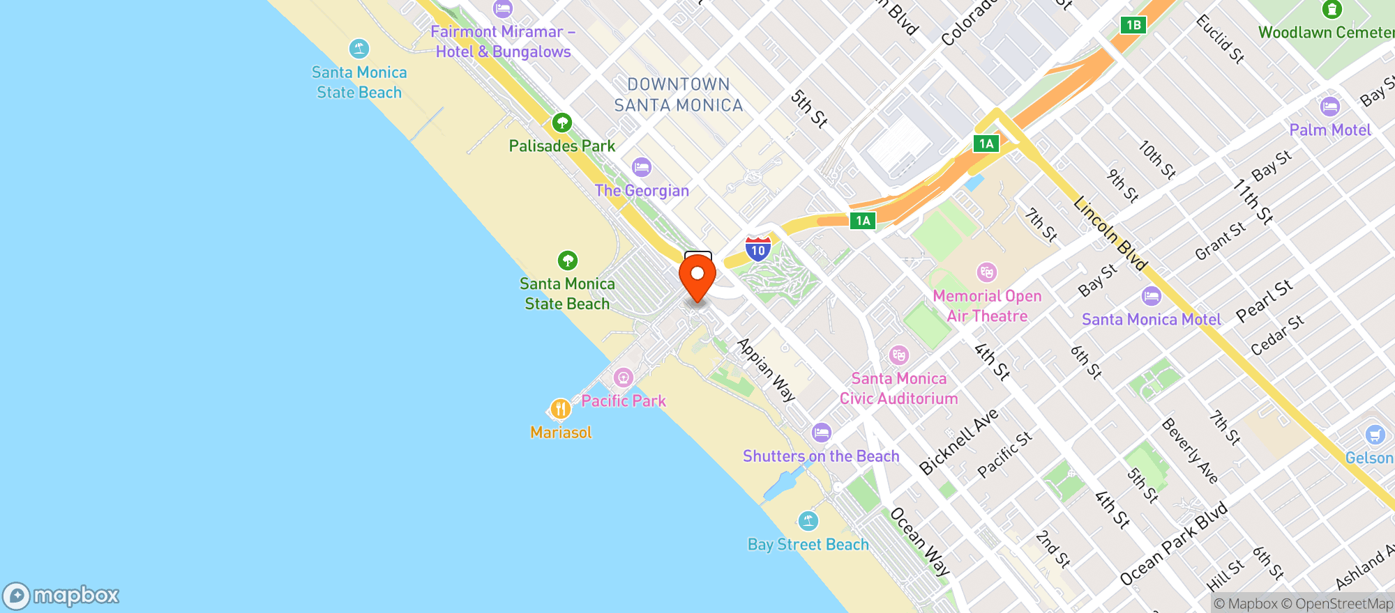 Map showing BIG DEANS CAFE