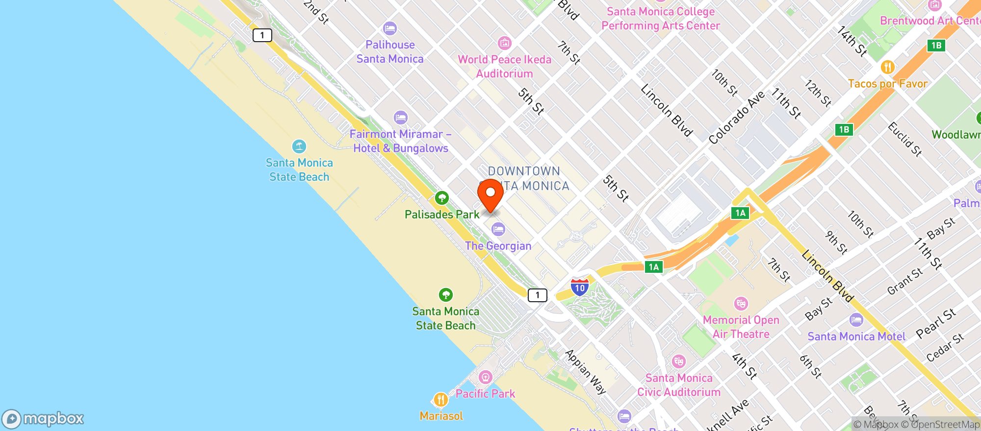 Map showing Boa Steakhouse