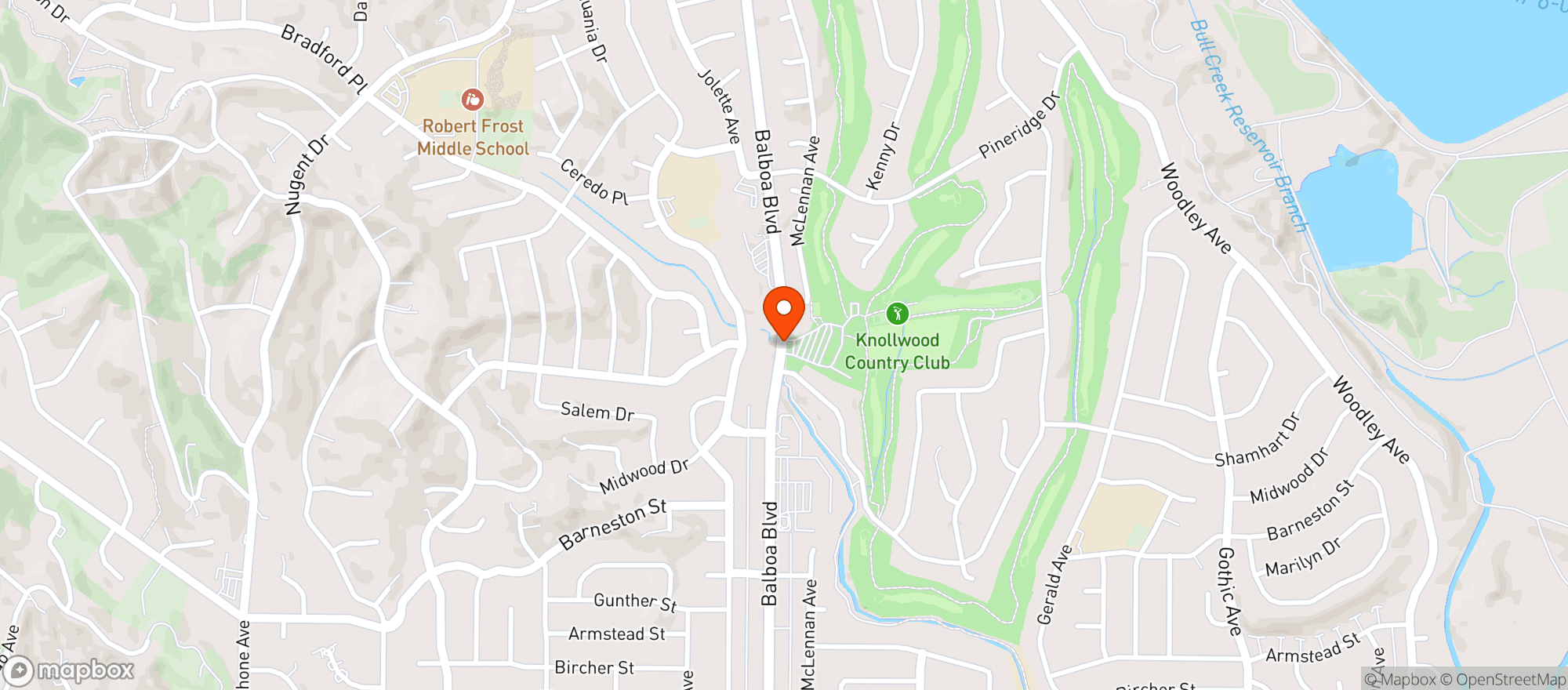 Map showing Knollwood Country Club