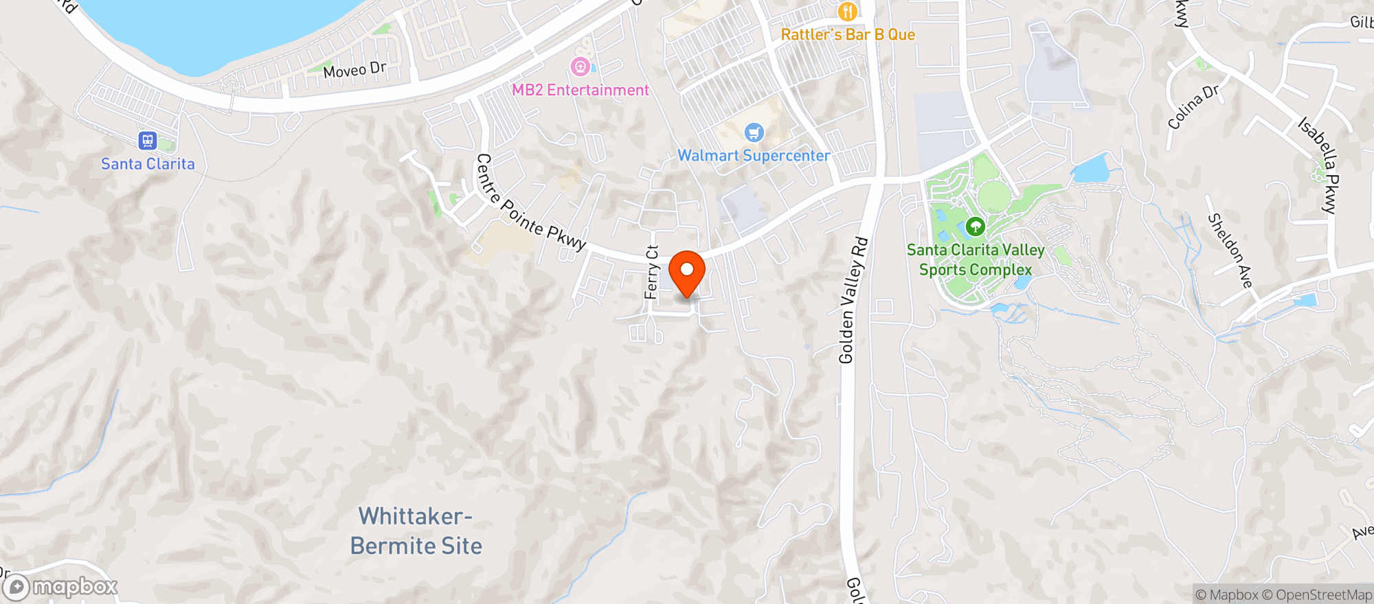 Map showing Top Out Climbing Gym