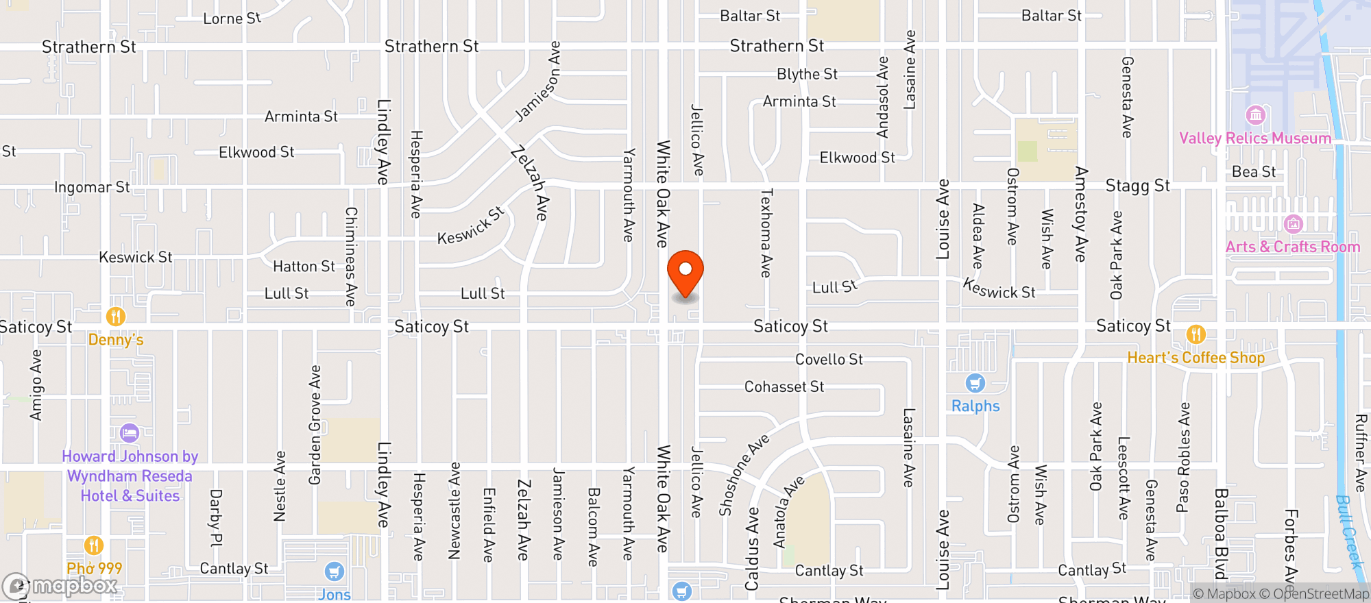 Map showing KAVA SPORTS BAR