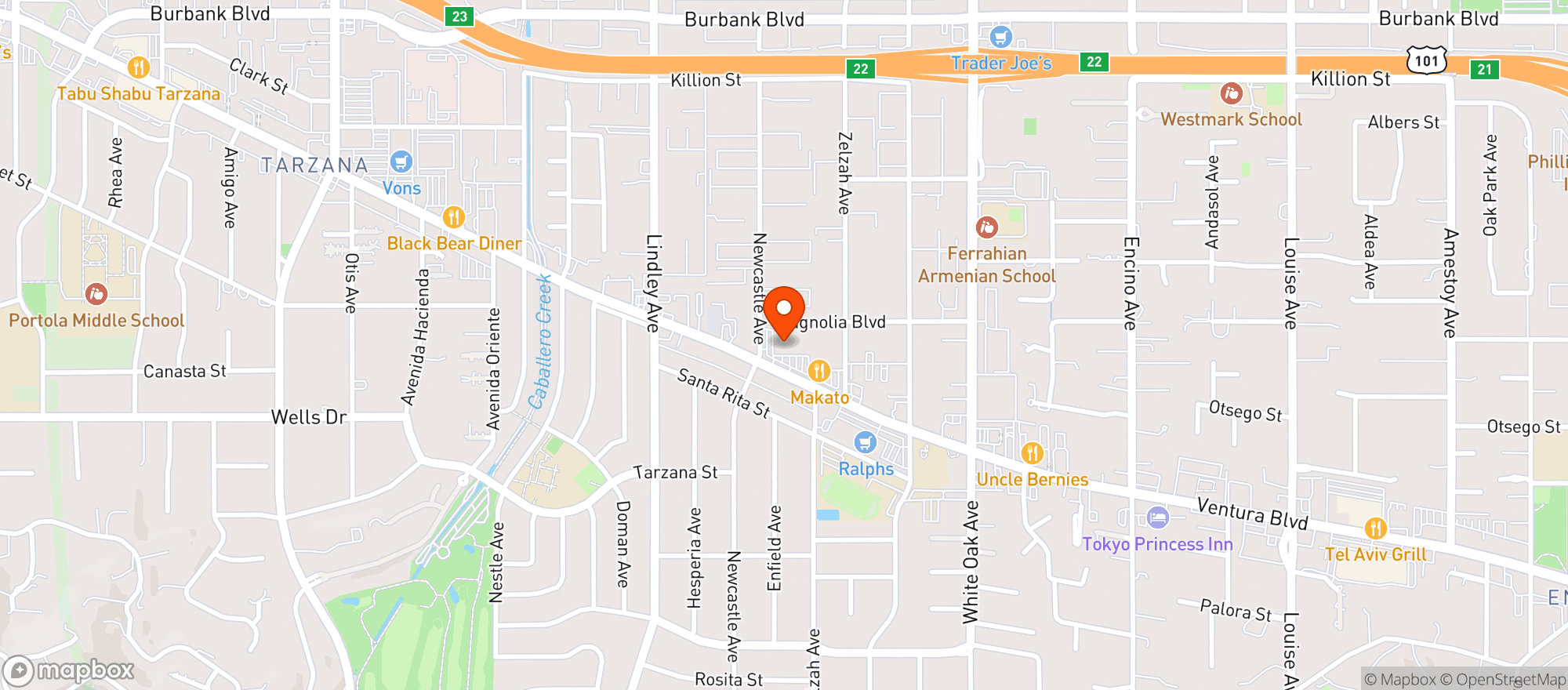 Map showing BevMo
