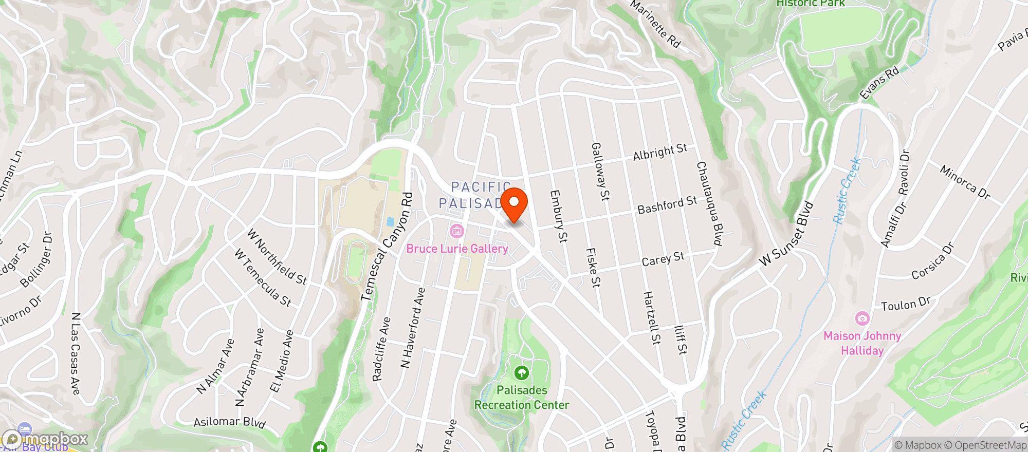 Map showing Erewhon - Palisades