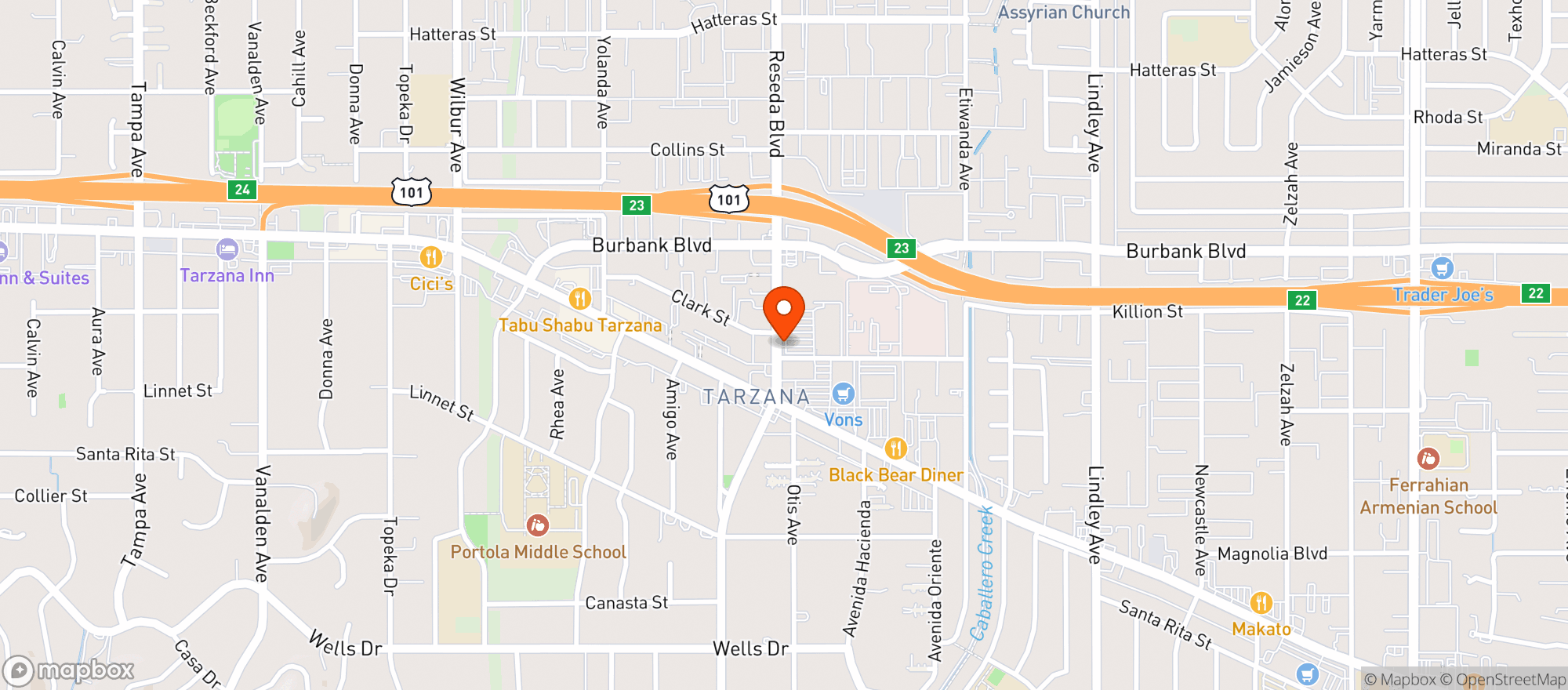 Map showing Gelsons Market - 005 - Tarzana