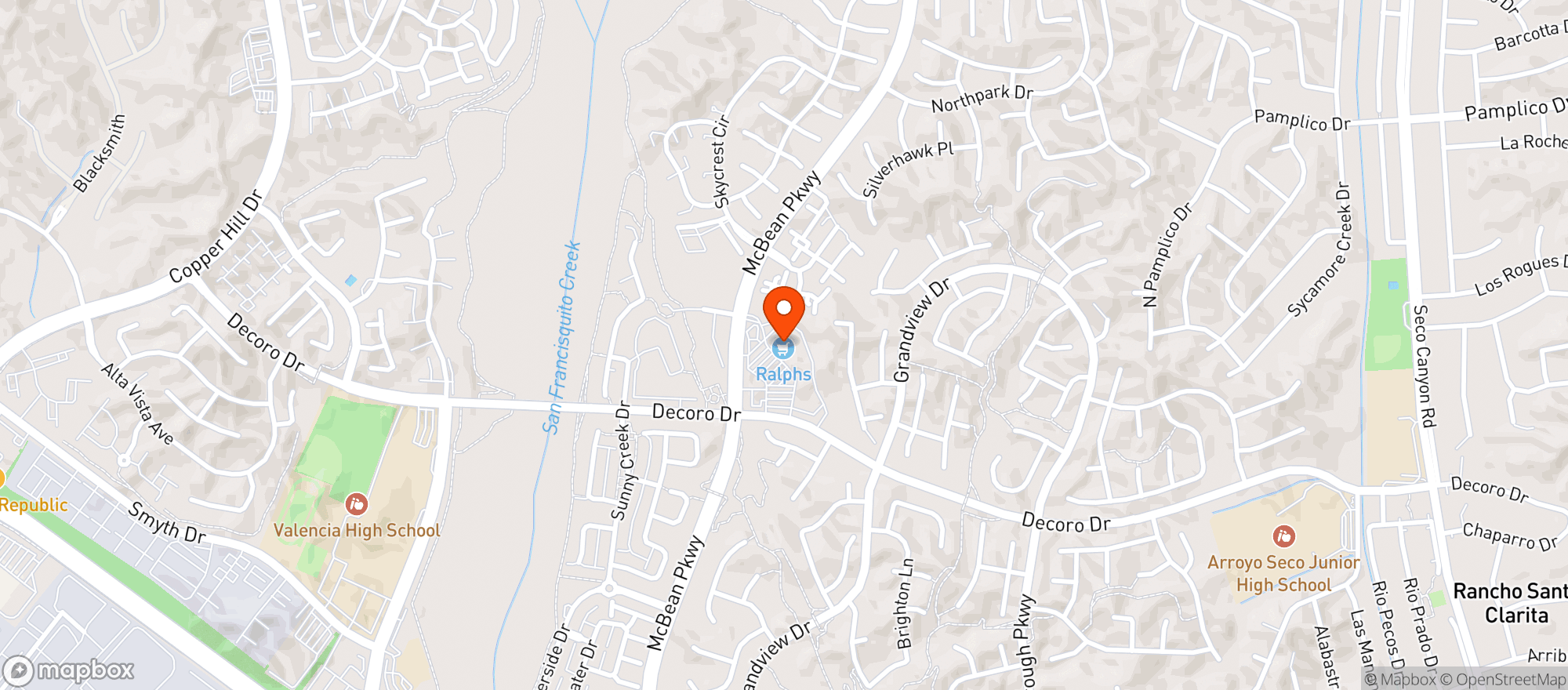 Map showing Ralphs