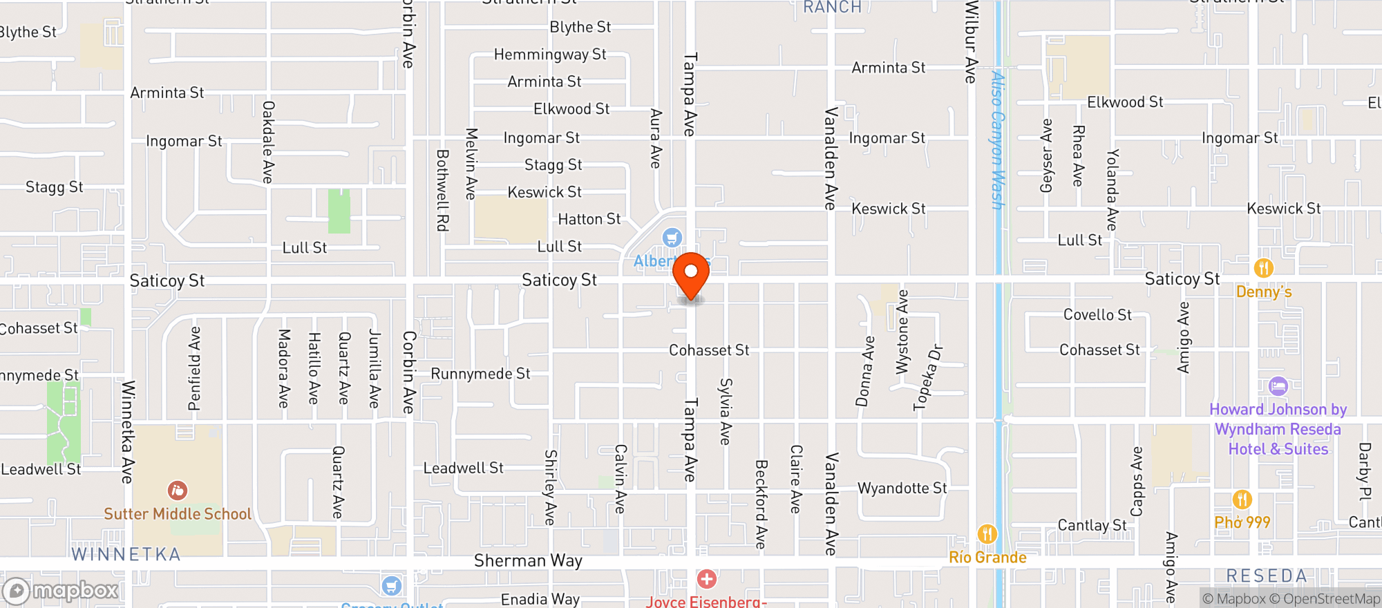 Map showing Off The Charts - Reseda
