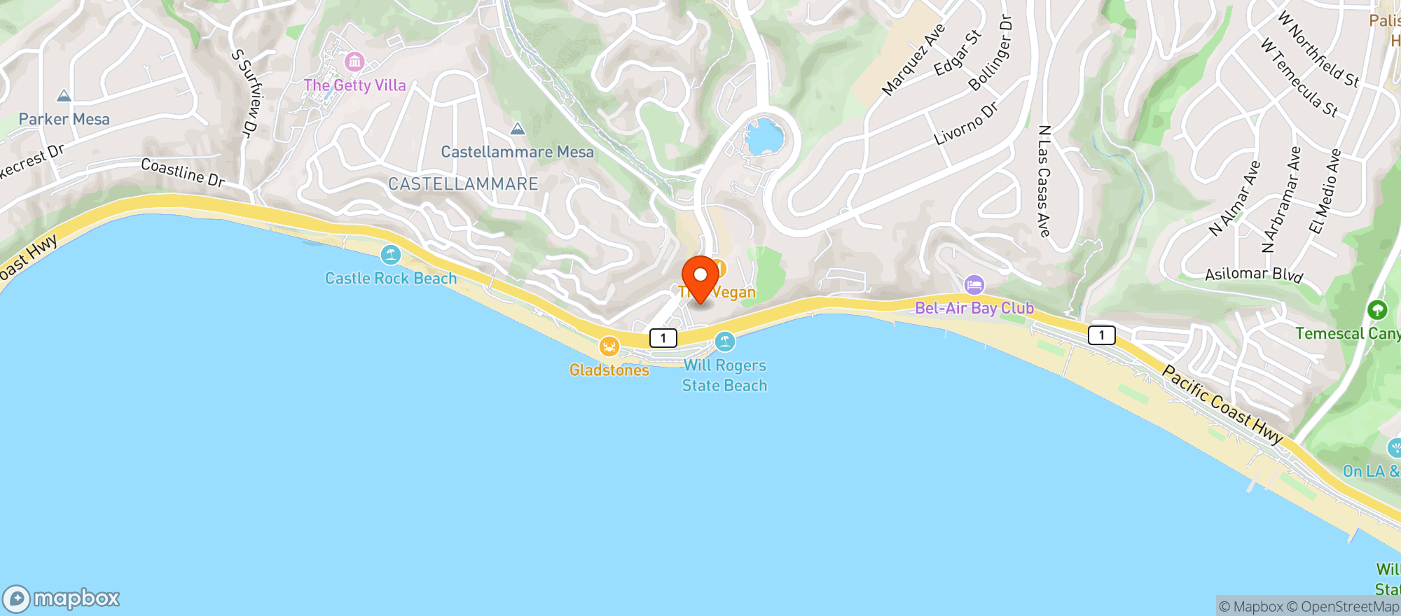 Map showing Vons