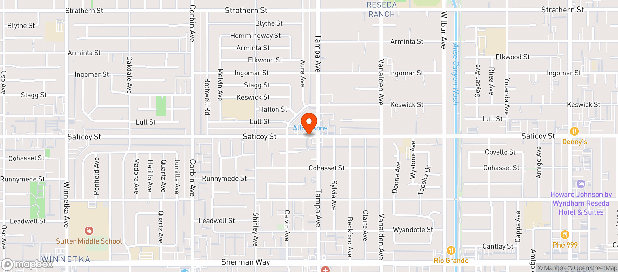 Map showing Albertsons