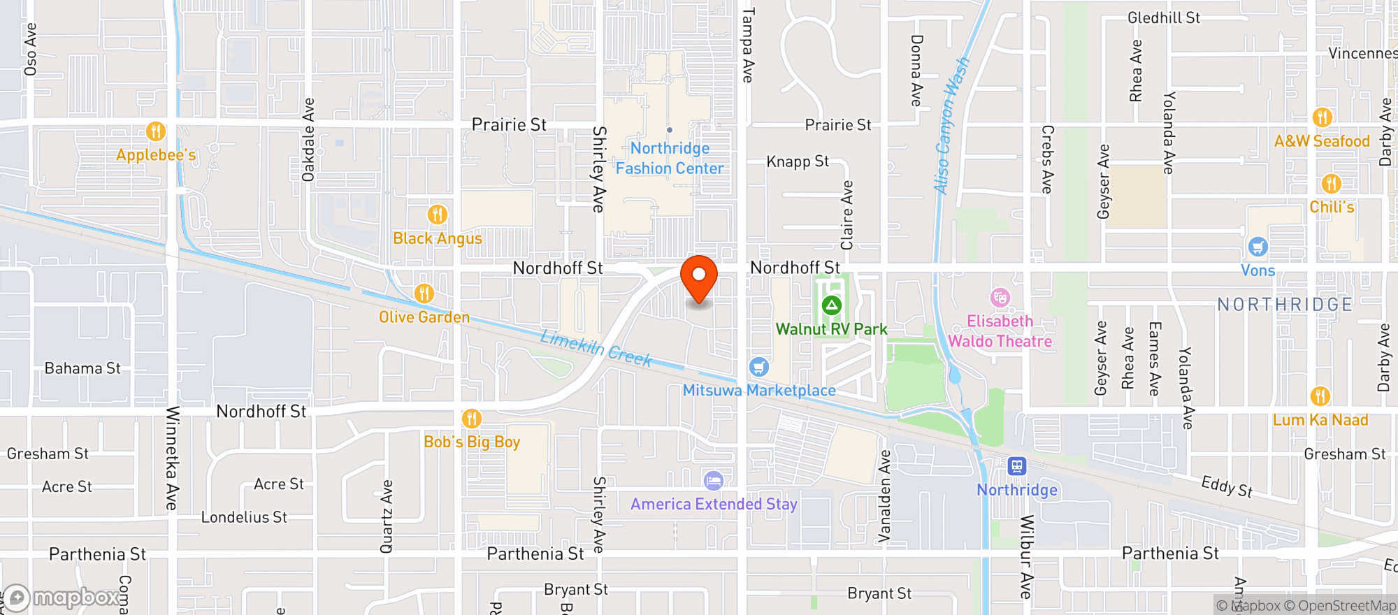 Map showing Total Wine - Northridge