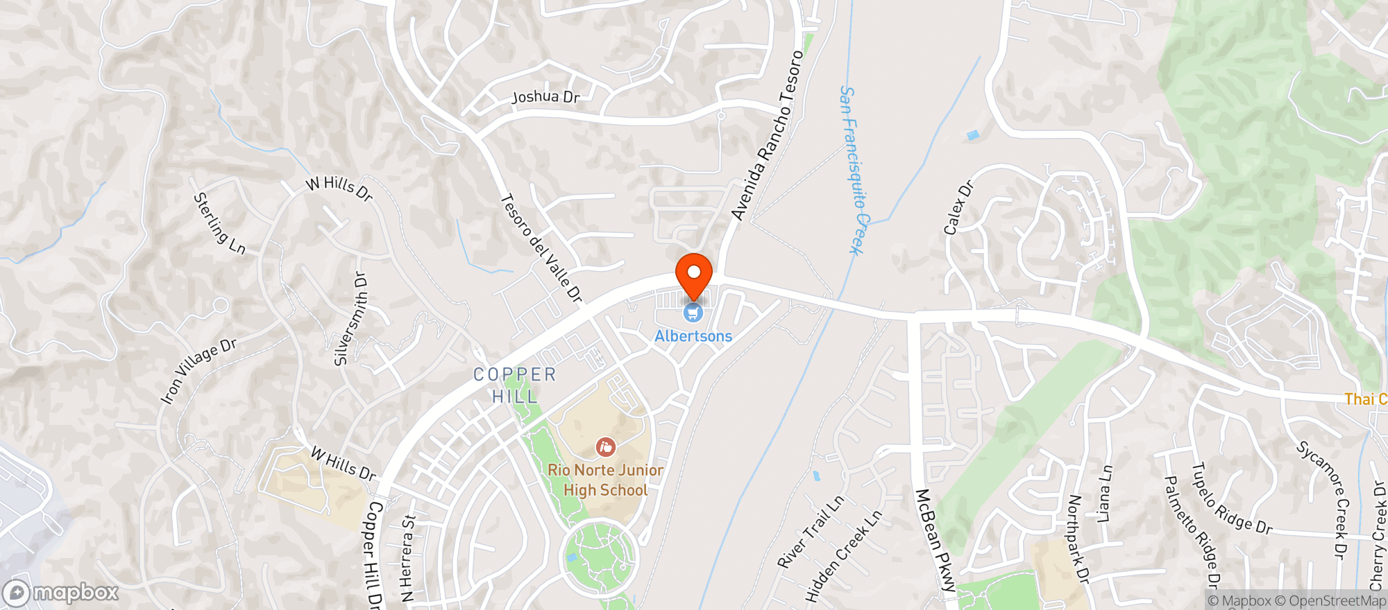 Map showing Albertsons