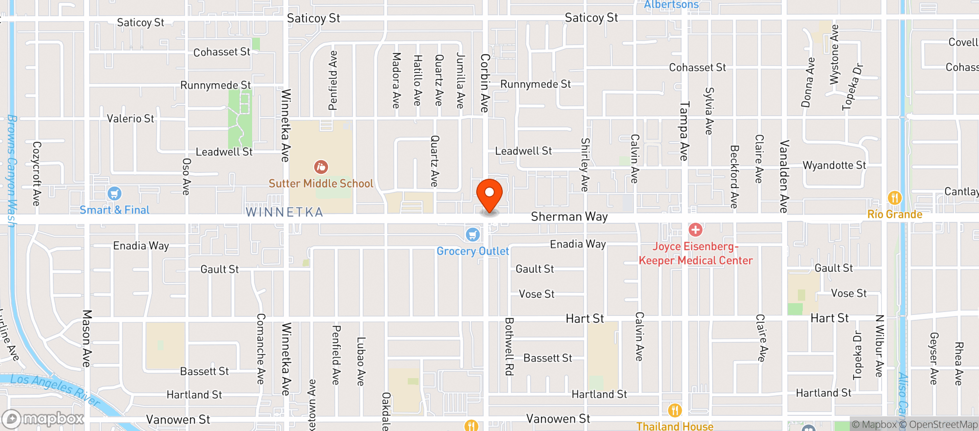 Map showing Kwik Stop Liquor
