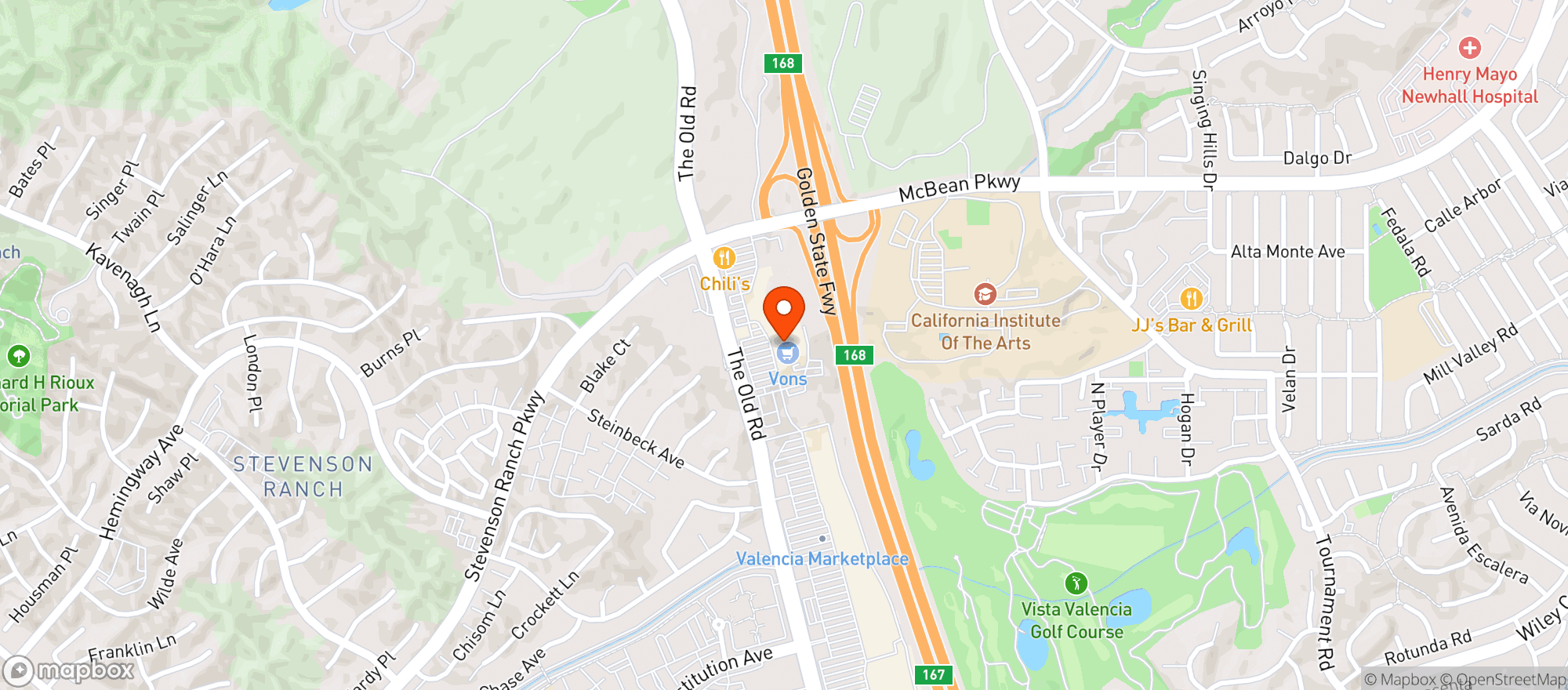 Map showing Vons