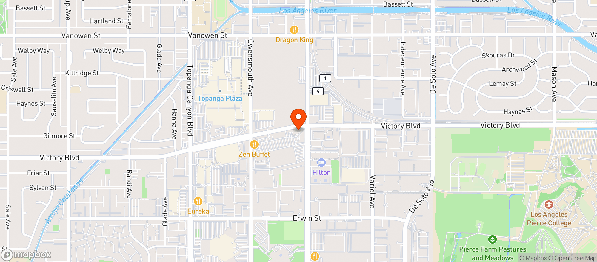 Map showing Vitamin Shoppe - Woodland Hills