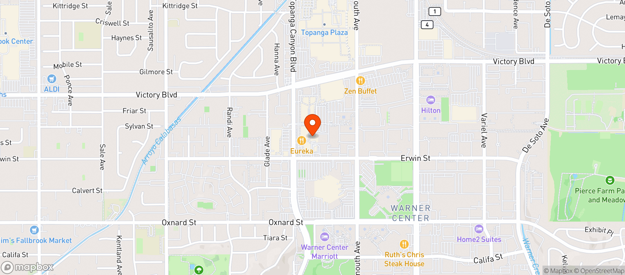 Map showing Total Wine - Woodland Hills