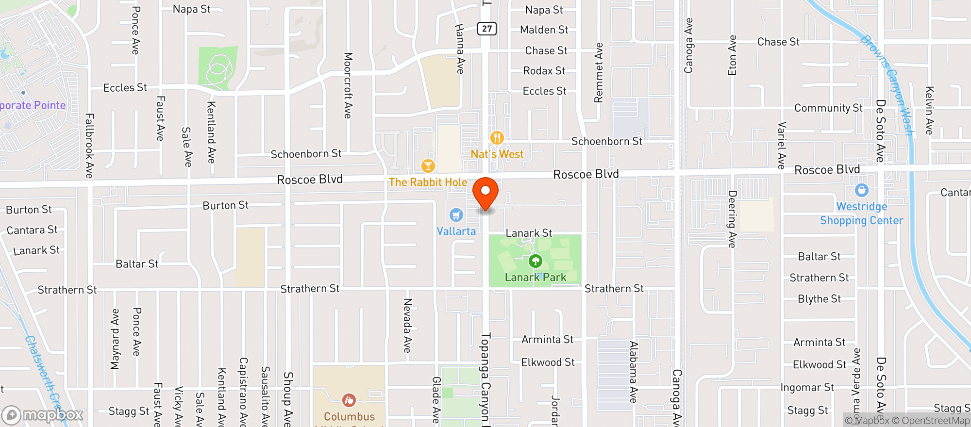 Map showing VALLARTA SUPERMARKETS